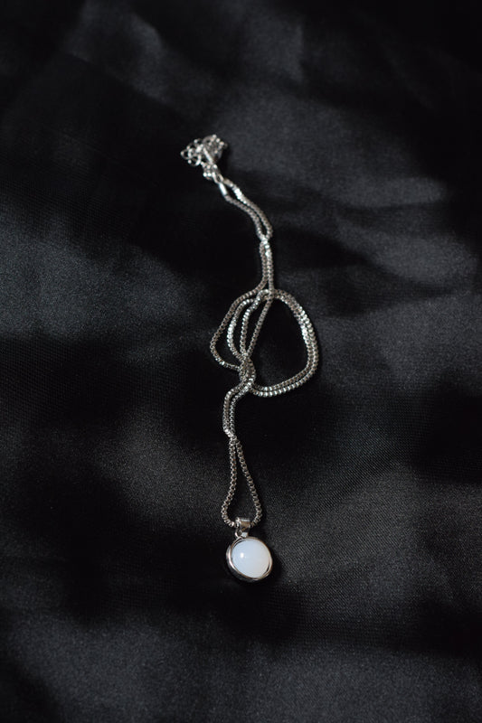 White Moonstone Pendant Necklace The Last One