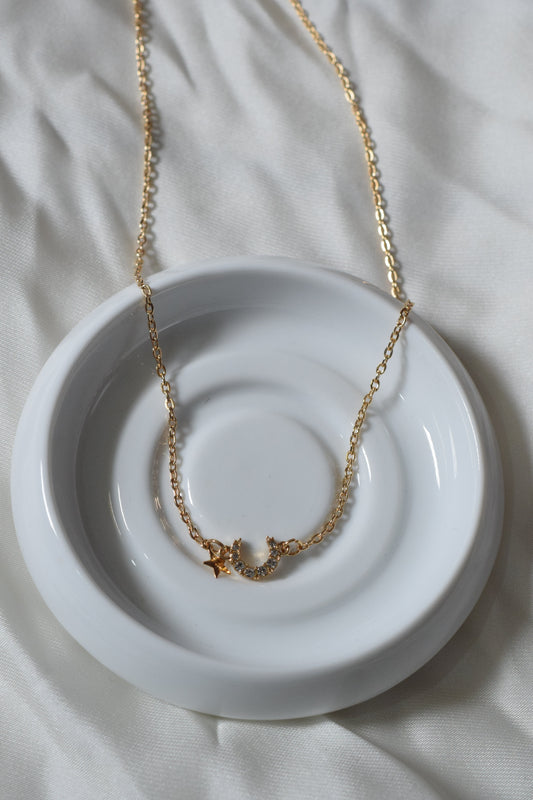 Dainty Moon Star Pendant Necklace The Last One