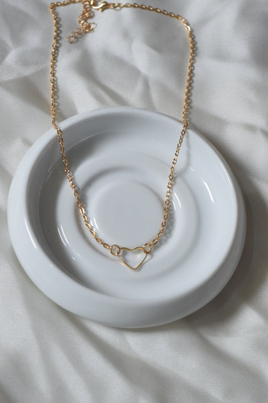Gold Open Heart Pendant Necklace The Last One