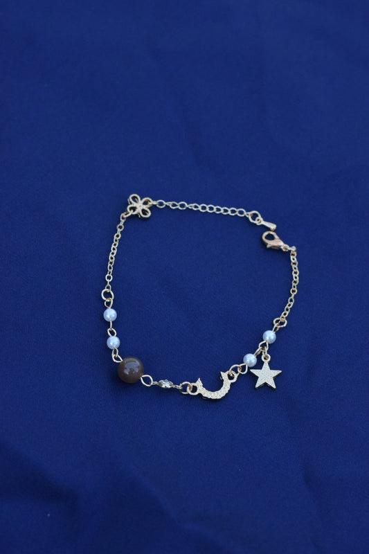 Star Moon Zircon Pearl Bracelet The Last One