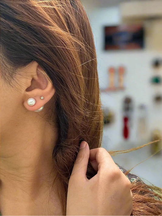 Sculpted Pearl Orbit Earring - The Last One