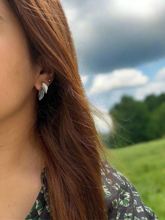 Dual Leaf Stud Earring - The Last One